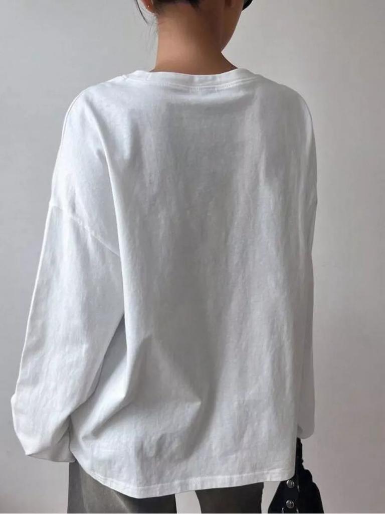 100% cotton t-shirt loose foreign style niche street personality ruffian handsome popular printing American style