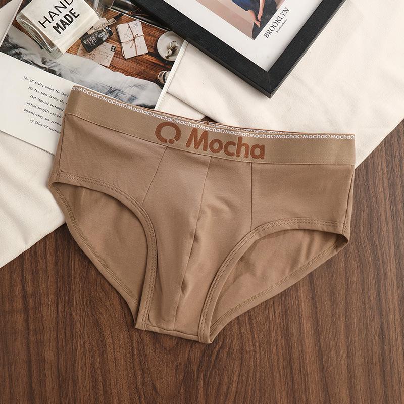 

Мужские хлопковые однотонные дышащие спортивные брифы - Удобный треугольный стиль для молодых студентов 2XL