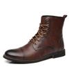 Fashion Fashion Brown Ankle Men's Leather Shoes Dress Boots Formal Shoes Men Autumn Winter Cowboy Boots For Men zapatos hombre vestir