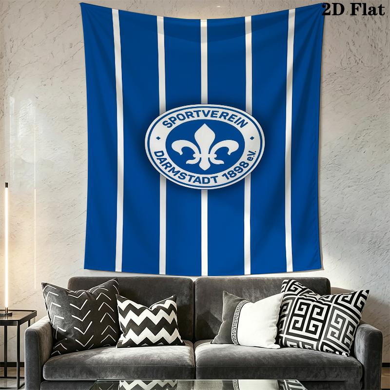 SV Darmstadt 98 Wall Tapestry Aesthetic Wall Hanging Printed Fabric Blanket Decorative Tapestries for Bedroom Living Room Home Decor