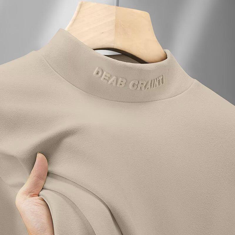 

Мужская двухсторонняя немецкая бархатная полуводолазка с длинным рукавом, утолщенная теплая футболка-свитер для осени и зимы 2XL