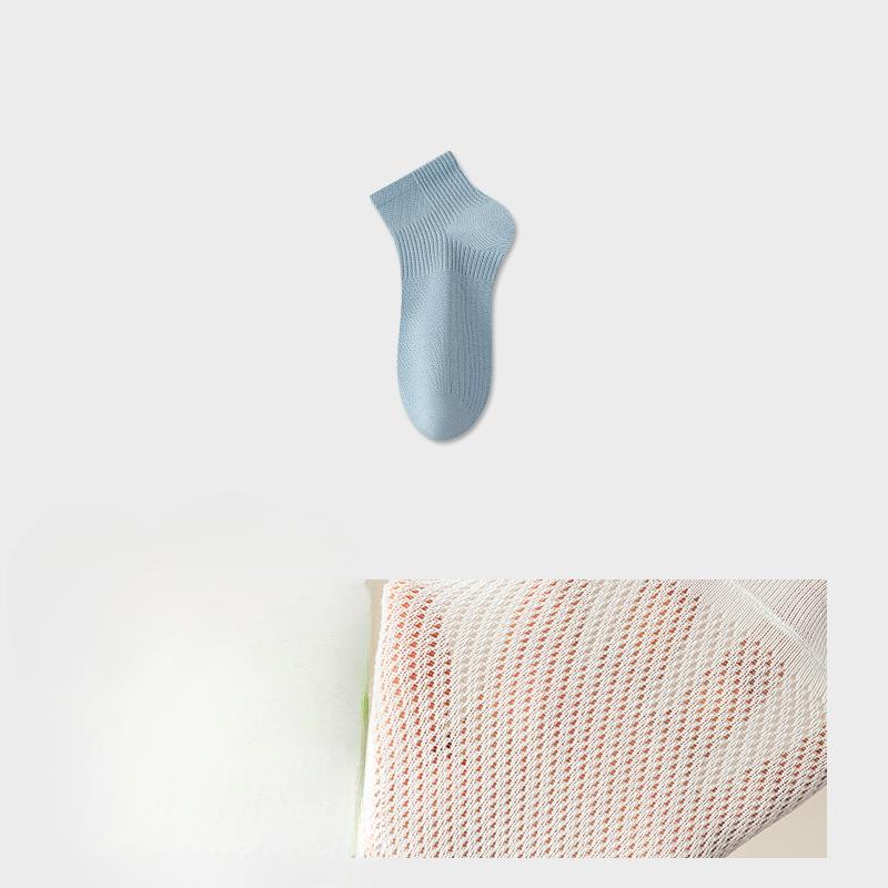 Men's Summer Thin Pure Cotton Mid-calf Socks, Mesh Breathable, Sweat-absorbing, Odor-proof Short Socks, Sports Cotton Socks