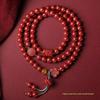 Triple Circle Murui Cinnabar & Purple Gold Sand Zodiac Bracelet for Women