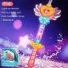 Colorful Lights Kids Water Gun Multi Hole Spray Heart And Wing Magic Wand Toy Rotating Nozzle Princess Style Fairy Water Blaster