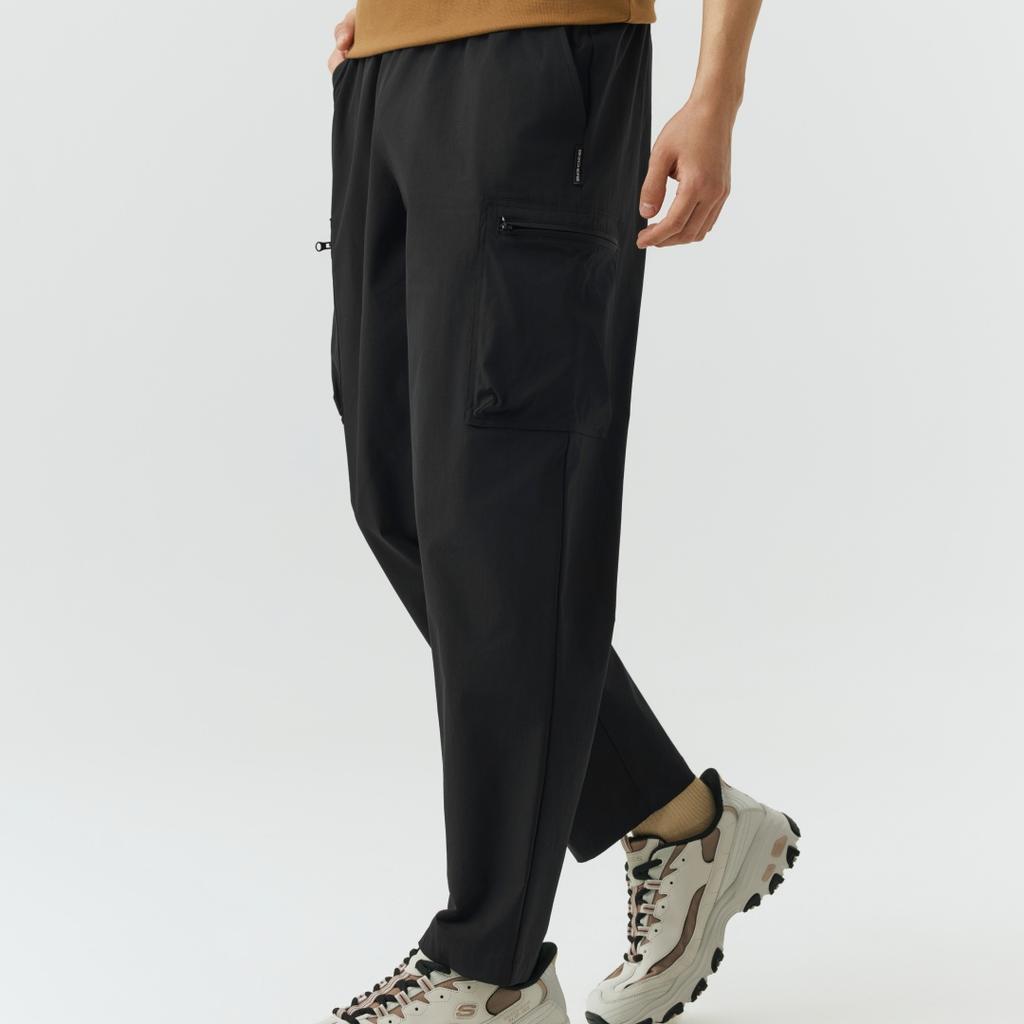 Skechers FW25 Moisture-Wicking Durable Straight-Leg Casual Pants Men Bottoms Carbon-Black L226M025-0018