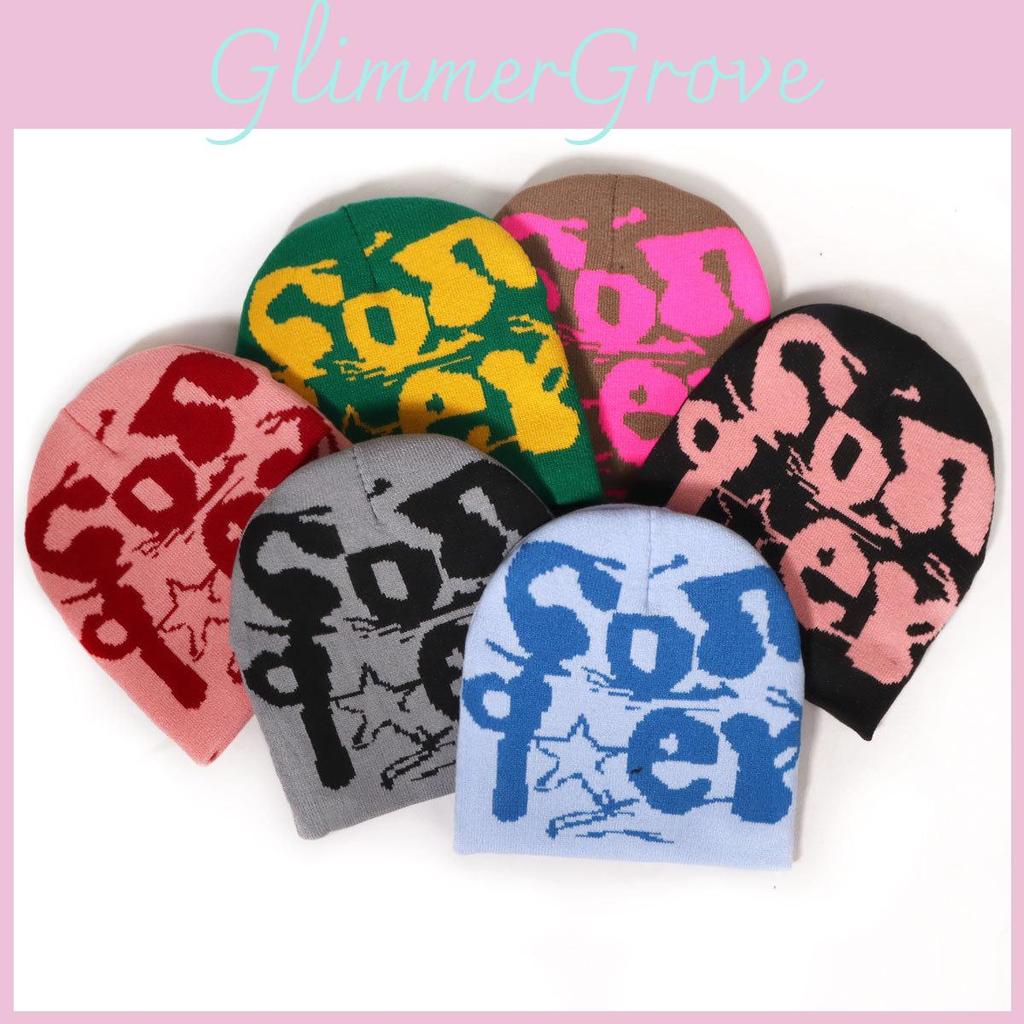 Street Alphabet Style Knit Hat With Thermal Acrylic Material For Fall Seasons