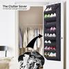 Multi-pockets Wall Storage Bag Large Over Door Hanging Shoe Organiser Behind Doors With 4 Metal Hooks Shoes Rack Storage Bags
