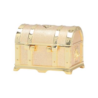 Vintage Jewelry Box Mini Size Zinc Alloy Lint Lining Fine Polishing Sturdy Durable Embossed Design
