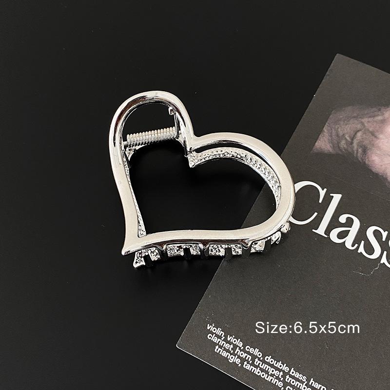 Large Metal Hair Claw Clip Fish Bone Irregular Hairpins Punk Style Silver Hair Claws Barrettes Women HairClips Hair Accessories