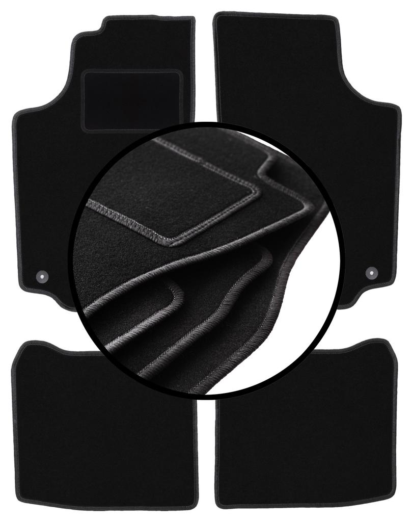 Complete set of velour floor mats for: Opel Combo C kombivan (2001-2011)