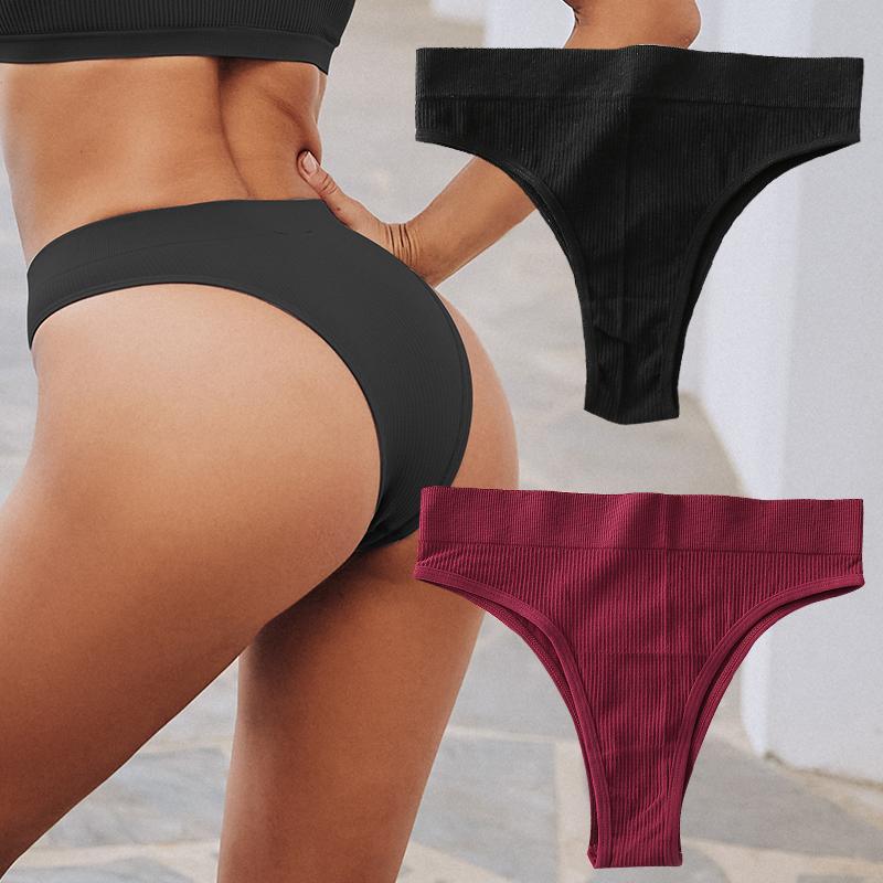 

2 шт./компл. бесшовные трусики женские сексуальные бразильские трусики с низкой талией женские однотонные дышащие нижнее белье женское мягкое интимное белье L-XL&2pcs