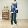 2024 Ethnic Style Printed Sleeveless Vest - Japanese Versatile Loose Fit
