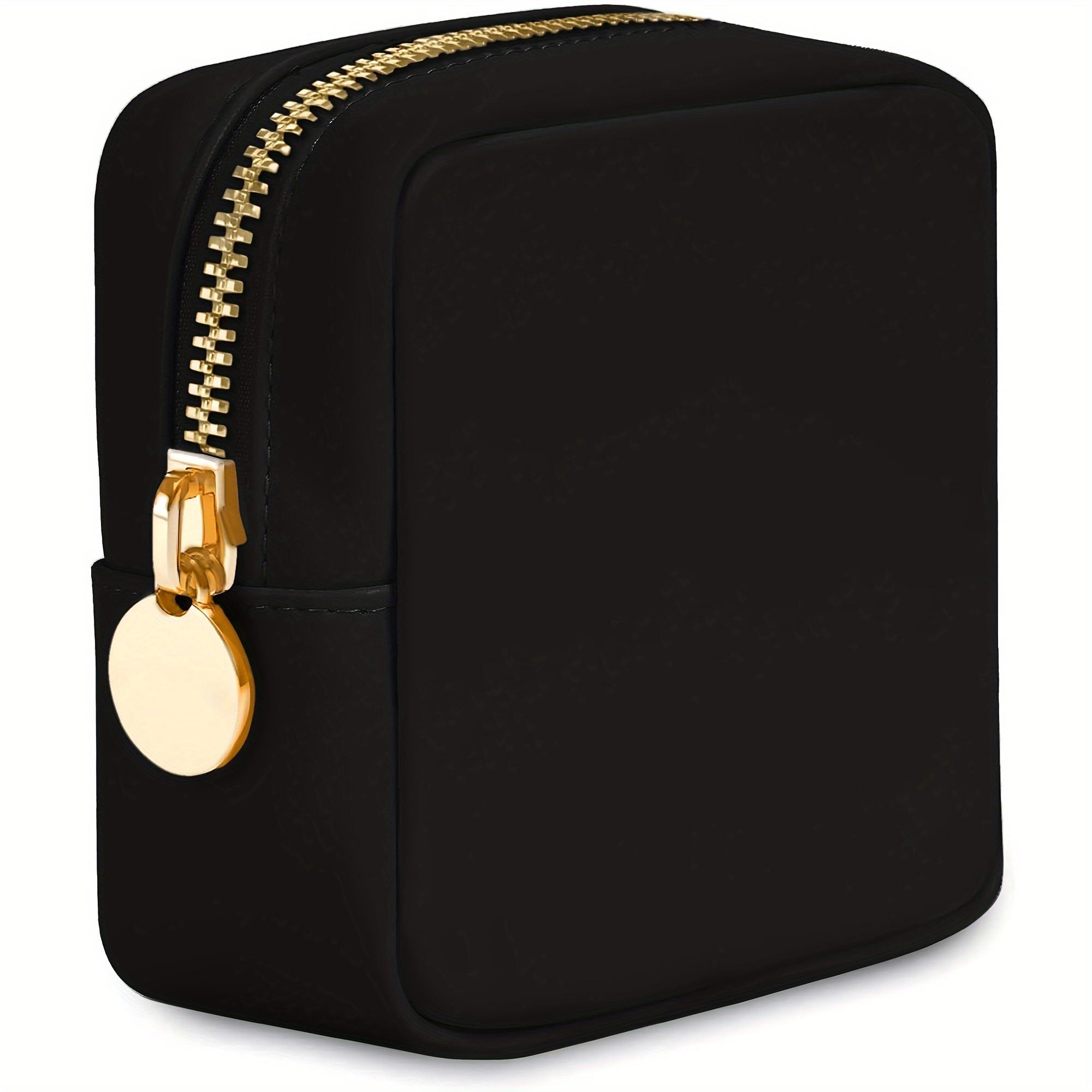 

High Quality Small Makeup Bag Compact Cosmetic Organizer for Travel, Jewelry Storage, Purse Accessories , Secure Cosmetic Bag чёрный