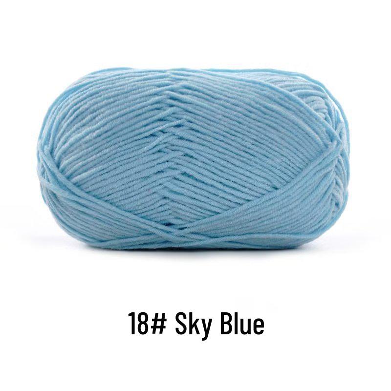 Suhe Meng Xiaoxiao 4-Ply Combed Cotton Milk Yarn for DIY Knitting: Blanket, Hat, Scarf Projects