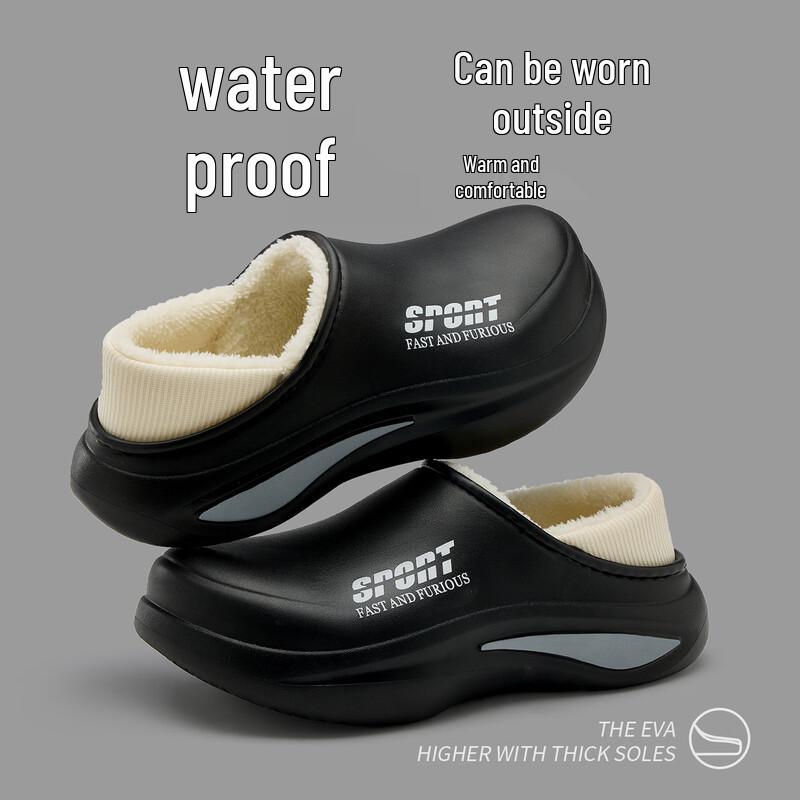 Grace Warm Full-Wrap Cotton Slippers 42-43