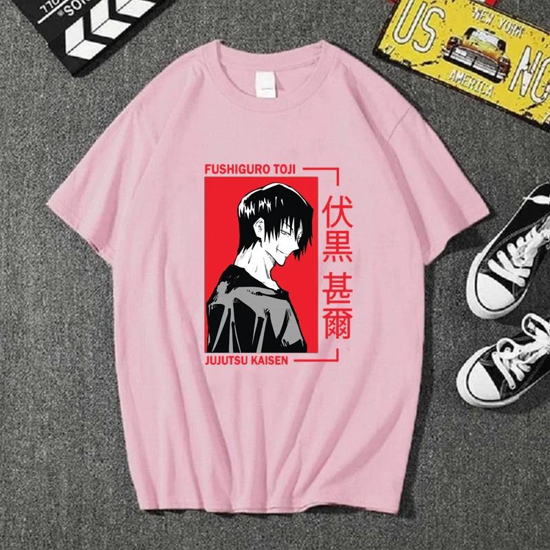 Fushiguro Toji Cool Graphic Printed T-Shirt Street Cool Anime Loose Round Neck T-Shirt Top