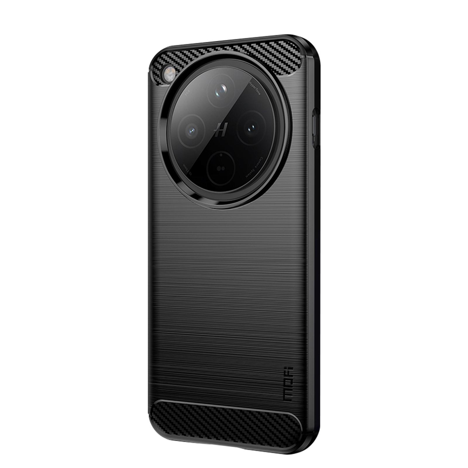 

Для Oppo Find X8 5G Задняя крышка MOFI Матовая текстура Углеродное волокно Мягкий ТПУ чехол Black