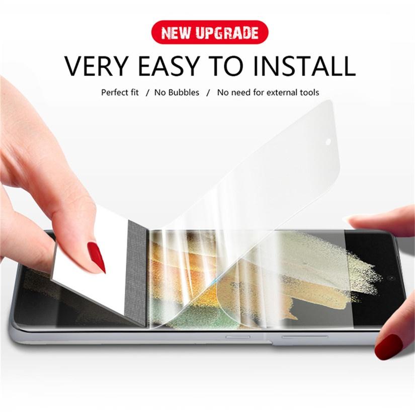Easy Installation Hydrogel Film For Samsung Galaxy S25 S24 S23 Ultra S22 S21 Plus Note 20 Ultra Full Cover Screen Protector