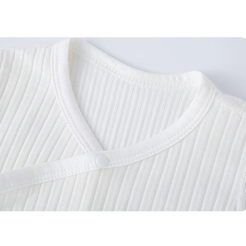 KIDDIEZOOM Infant Boy Girl Boneless Onesie Baby Double Belly Protector Strap Soft Comfort Newborn Clothing