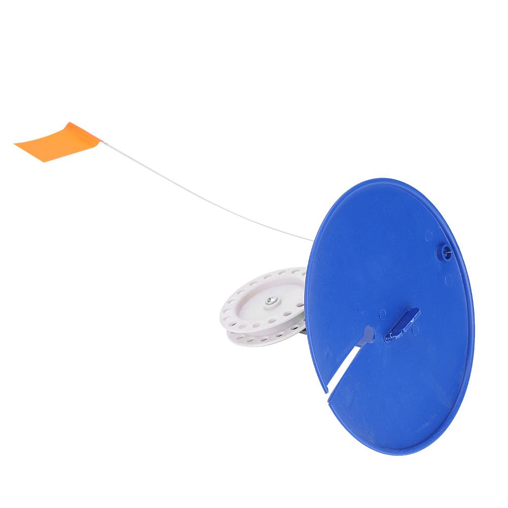 Ice Fishing Rod Tip up Compact Metal Pole Orange Flag Angler Tackle Accessory