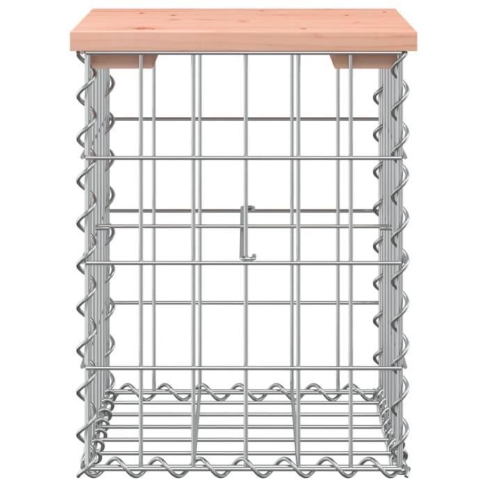 VidaXL Design Gabion Garden Bench 33x31x42 Cm Solid Douglas Wood 834327