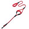 New pet dog products outdoor dog walking leash nylon woven reflective round rope double handle dog leash
