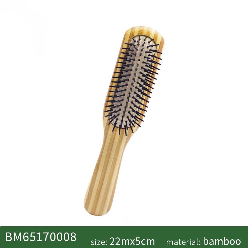Name Bamboo Hair Brush Women Mini Bamboo Comb Paddle Detangling HairBrush with Nylon P Wood Comb Brosse Cheveux Femme natural color