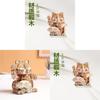 Wooden Lucky Cat 3d Puzzle Model For New Year Decor And Gift For Kids And Adults