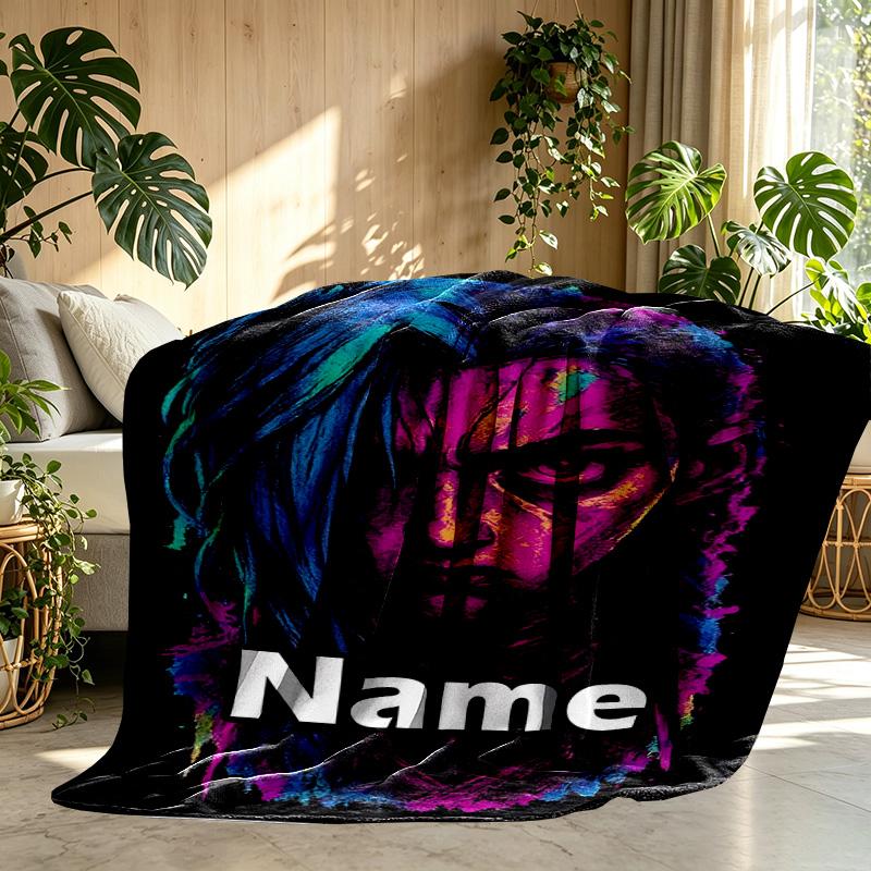 Custom Name Personalized Jinx Print Blanket, Home Decor, Bedroom, Sofa, Camping, Couch, Gifts for Birthday ChristmasEnthusiasts