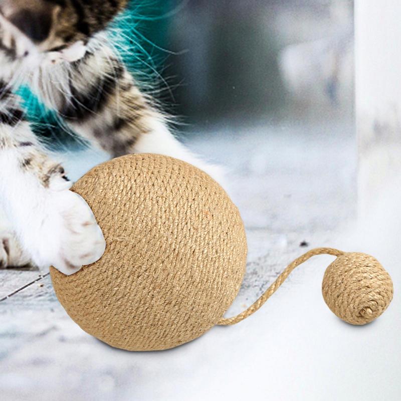 Cat Scratching Ball Multipurpose Cat Toy Sisal Ball Rabbit Scratch Toy Funny Cat Scratching Board Sisal Scratcher Ball For Cats