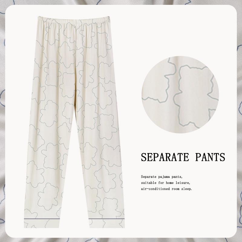 Women's Korean-Style Loose Pajama Pants - Imitation Cotton, Spring/Autumn