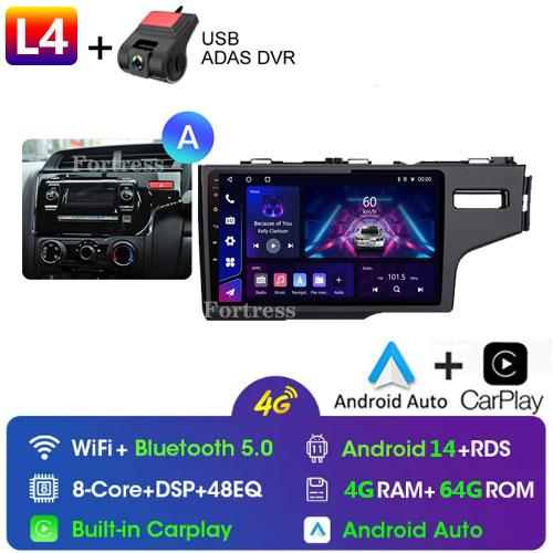 Touch screen For Honda Jazz 3 2015 - 2020 Fit 3 GP GK 2013 - 2020 Car Radio Multimedia Player GPS Navigation 4G Carplay 2Din DTS
