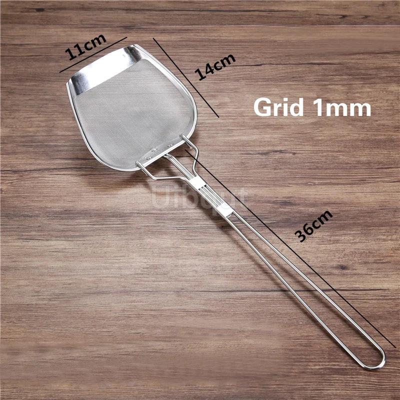 Stainless steel fryer screen French fries frame square filter net encrypt colander strainers shaped Frying mesh basket strainer