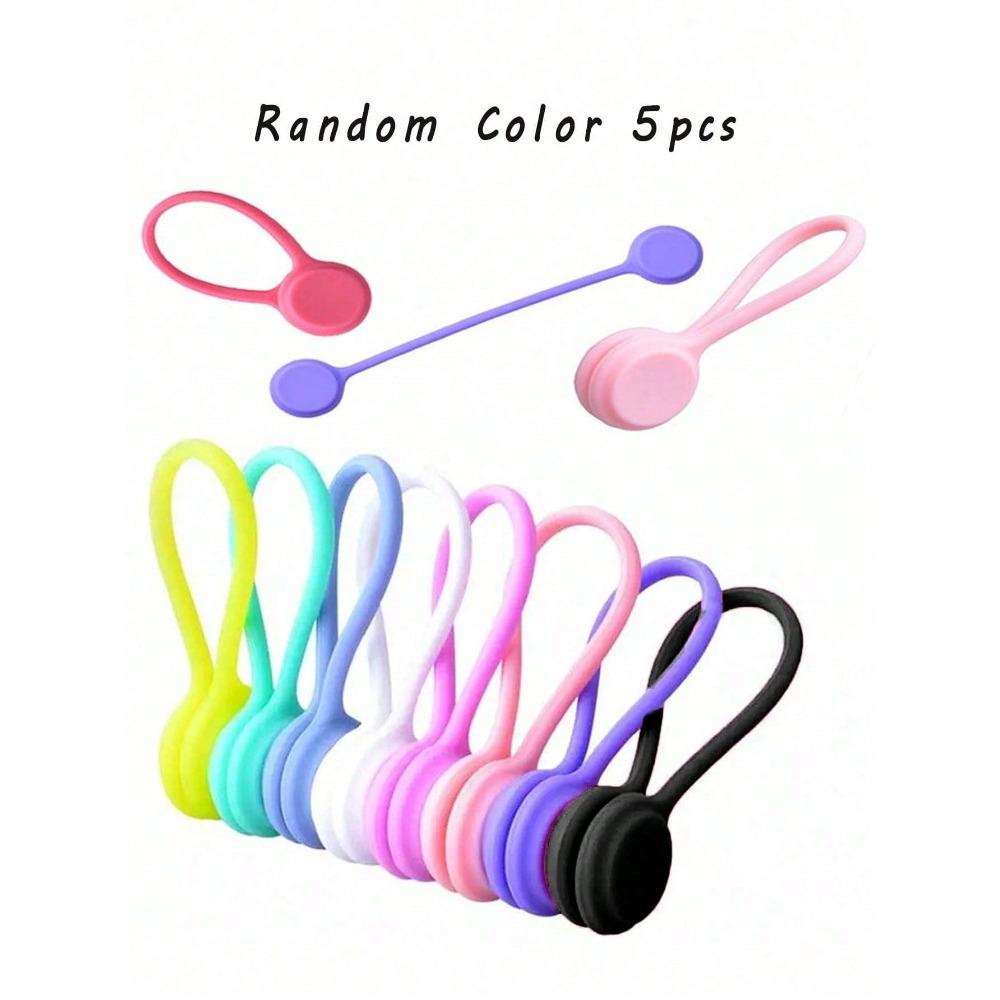 Magnetic Cable Organizer, Reusable Silicone Cable Ties, Twist-Tie Cable Management for Bundling and Organizing Items, Refrigerator Magnet Cable Wrap
