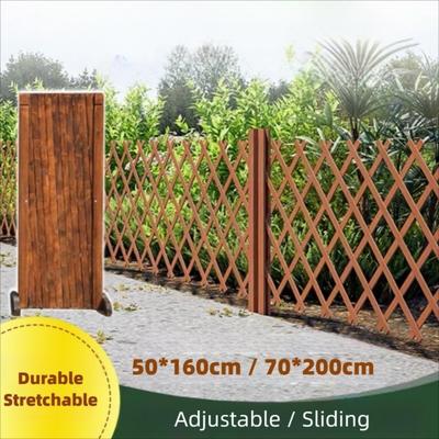 Dehnbarer Haus- und Gartenzaun 50/70cm Ausziehbarer Rankgitterzaun DIY Holzzaun Gartendekoration
