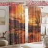 2D flat printing 2pcs Party Curtain Desert Cactus Sunset Arizona Landscape Digital Printed Polyester Drapes All Season Party &