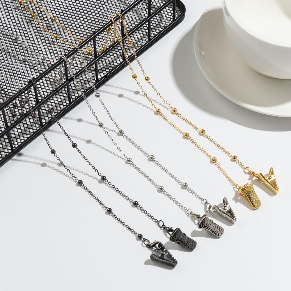 With Alligator Clips Beaded Mask Holder Glasses Chain Ear Saver Holder Necklace Strap Mask Lanyards