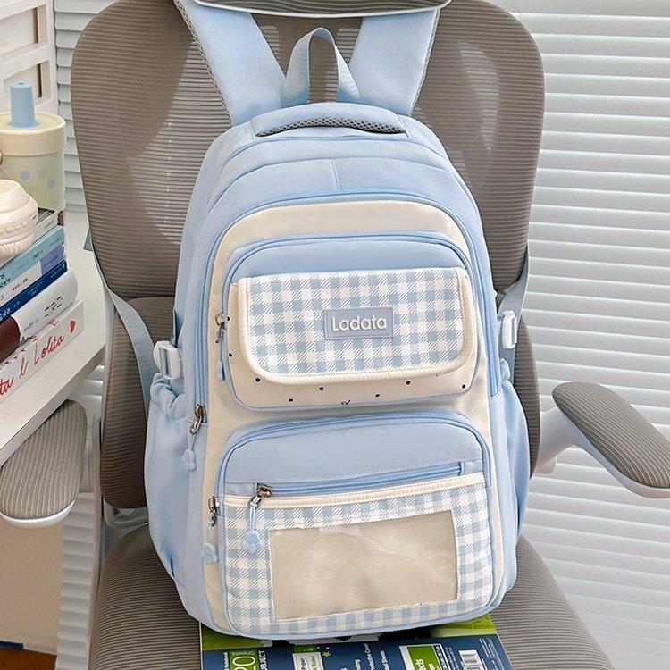 Schoolbag new schoolbag female junior high school students high value ins cute Korean dopamine primary school students large capacity backpack