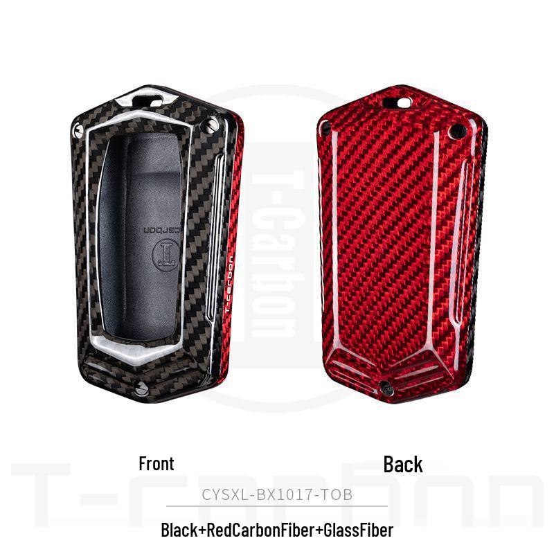 T-Carbon Carbon Fiber Key Cover for Toyota Highlander, RAV4, Crown, and Camry