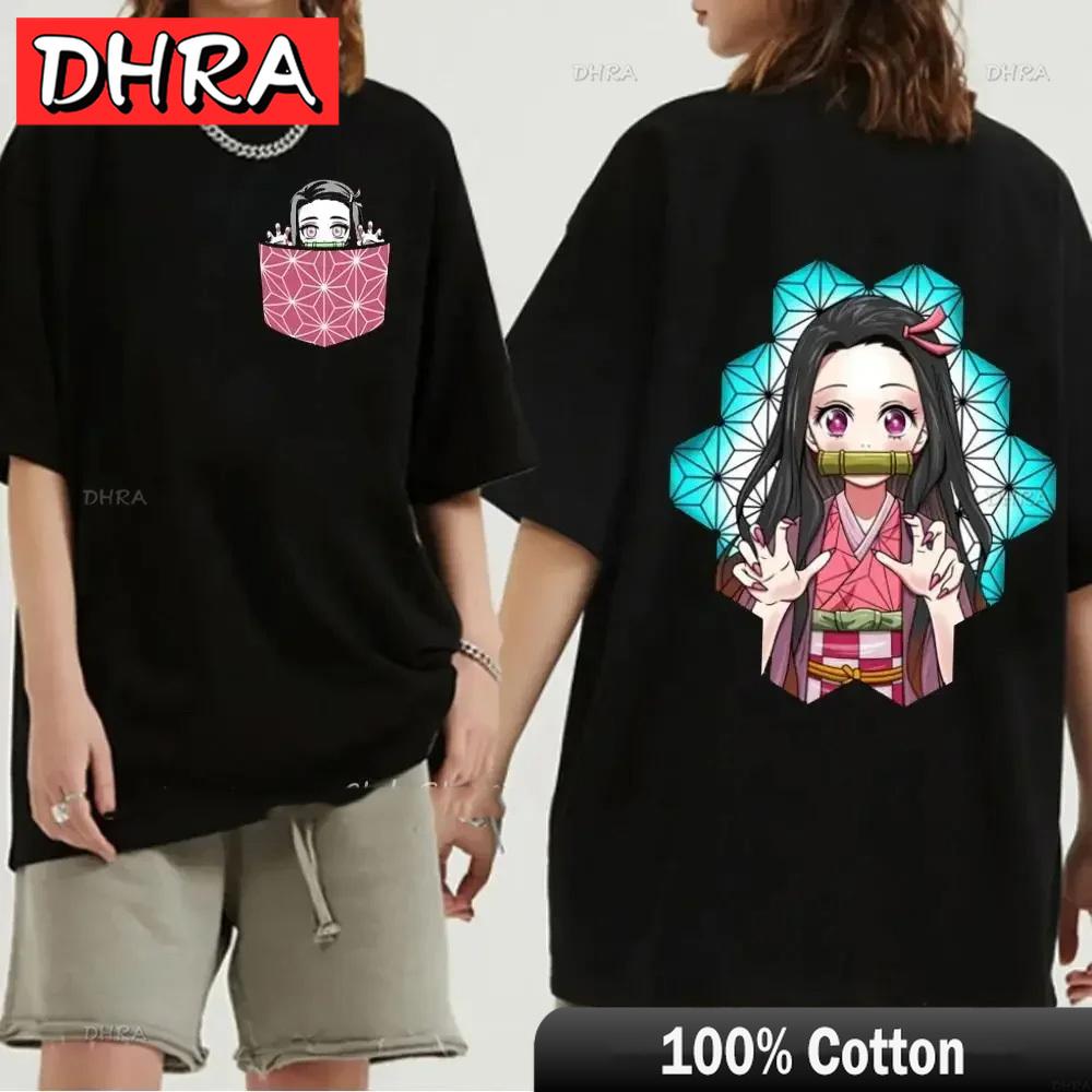 Japanese Anime Demon Slayer Graphic Zenitsu Shinobu TShirt Fashion Tanjiro Inosuke Zenitsu Womens T Shirt Men Tees Nezuko Tops