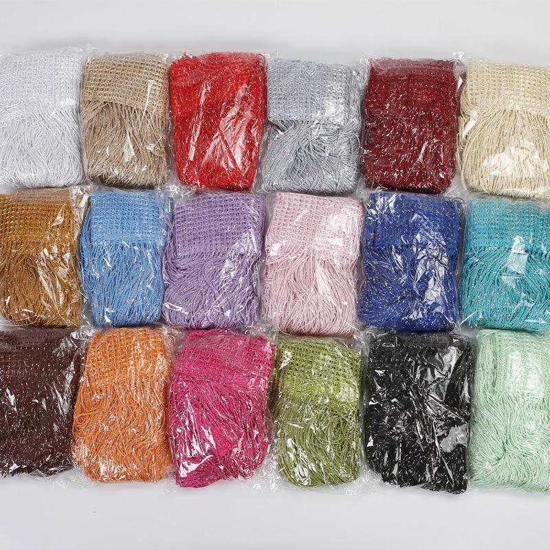 Özel Gümüş İplik Perde 1x2m - Şifreli Asılı Bölme Dekorasyonu