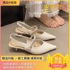High heels stiletto medium heel bag head sandals women's 2025 new summer fairy style with skirt Mary Jane single shoes