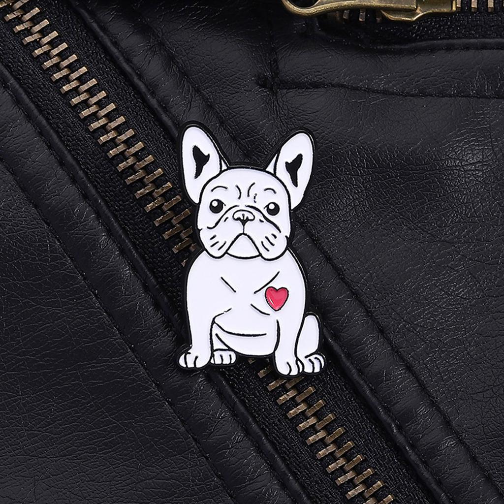 Niedliche Cartoon-Hund Emaille Anstecknadel Brosche Für Tierliebhaber Modeaccessoire Geschenk Legierungsschmuck Damen Herren Unisex Rucksackdeko