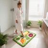 Non- Absorbent Bath with Strawberry and Design - Soft Faux Bathroom for Shower Floor