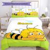 3pcs Custom Name Maya the Bee Bedding Set Duvet Cover Closure Includes 1 Duvet Cover & 2 Pillowcases, Soft and Comfortable for All Seasons.