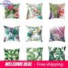Funda de Almohada Plantas Tropicales de Verano Hojas Verdes de Verano Decoración para Dormitorio Sala de Estar Sofá