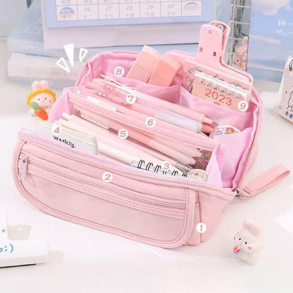9-Layer Pen Bag Cartoon Stationery Bag New Pencil Case  Students