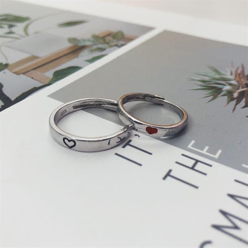 Heart-Shaped Resin Couple Ring - Simple, Creative Qixi & Valentine's Day Gift