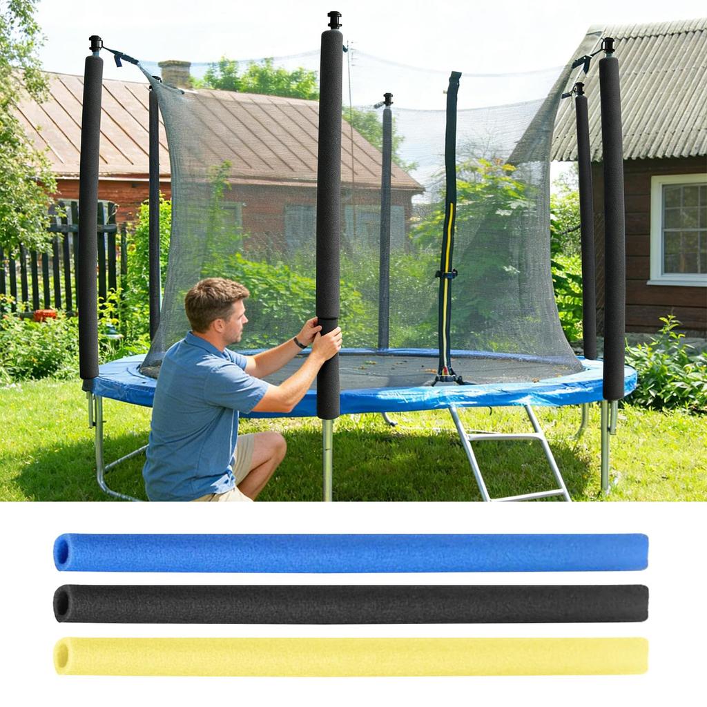 Trampoline Pole Covers 12 Pcs 40cm Universal Replacement Parts Trampoline Pole Protective Sleeves for Outdoor Garden Backyard
