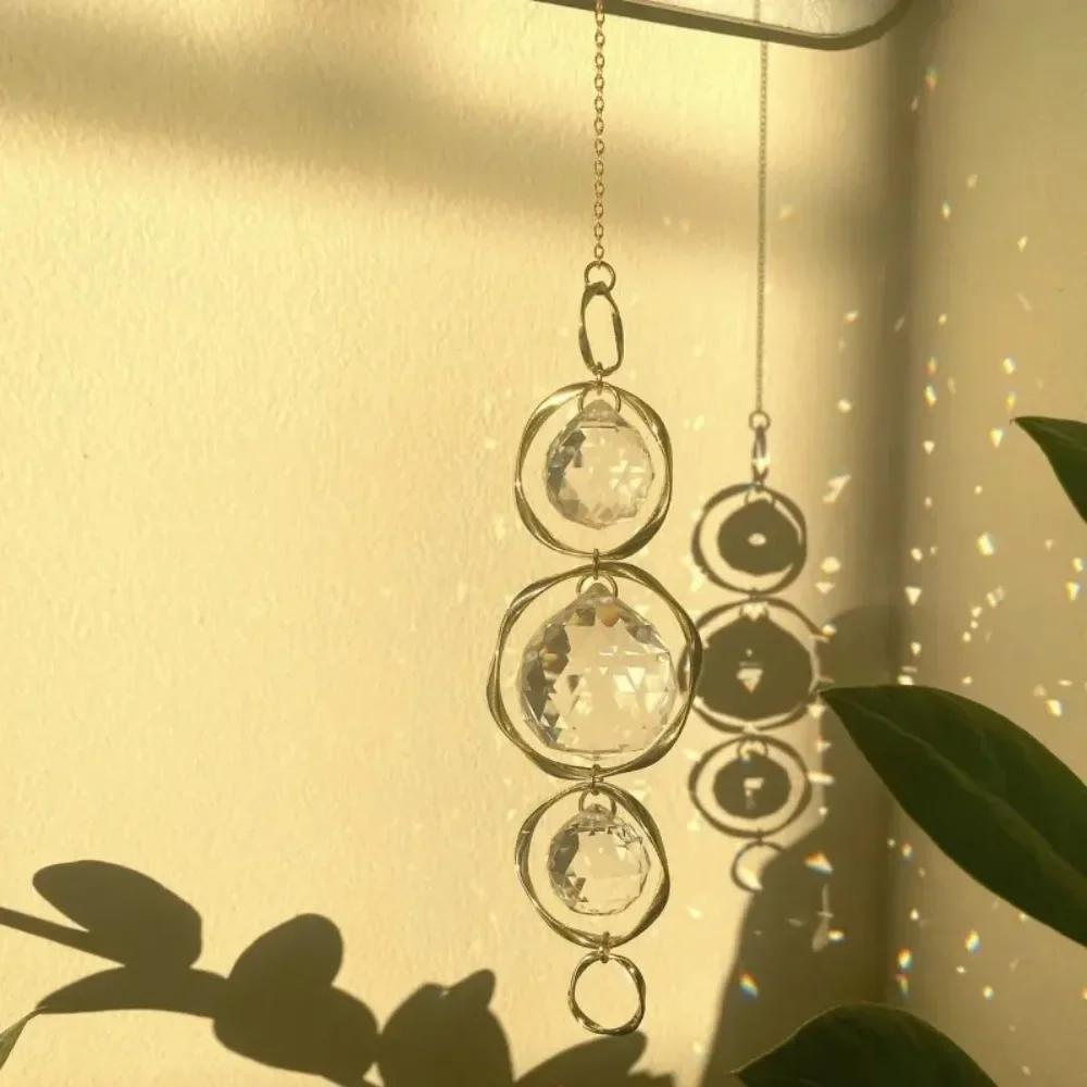 Acchiappasole di Cristallo Decorazione da Appendere Creatore di Arcobaleni Acchiappaluce Prisma a Sfera di Cristallo per Decorazione da Giardino Esterno Decorazione per Finestra Regalo
